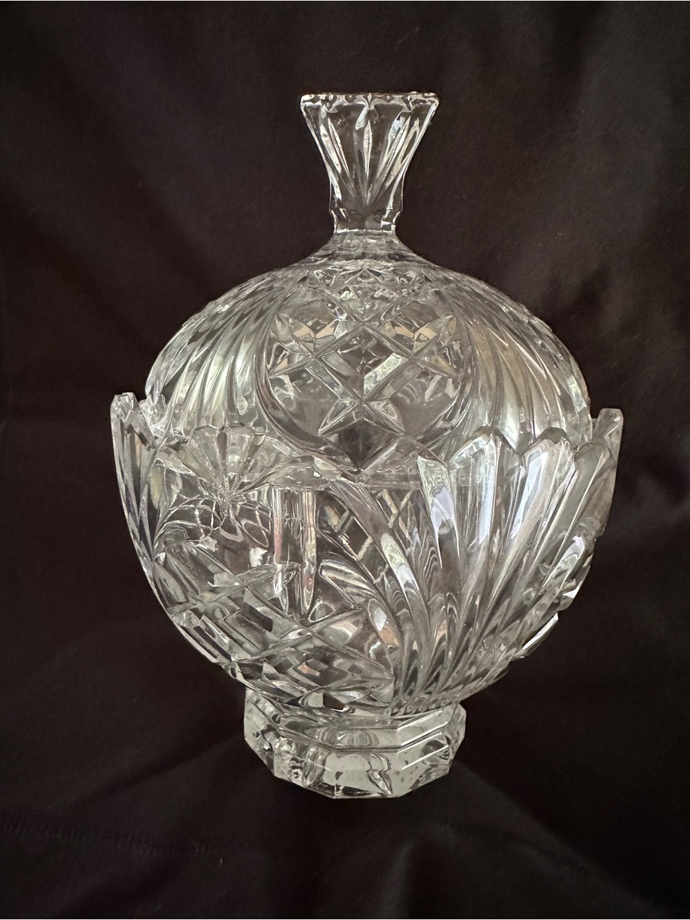 Fifth Avenue Crystal Wellington Candy Bowl with Lid
